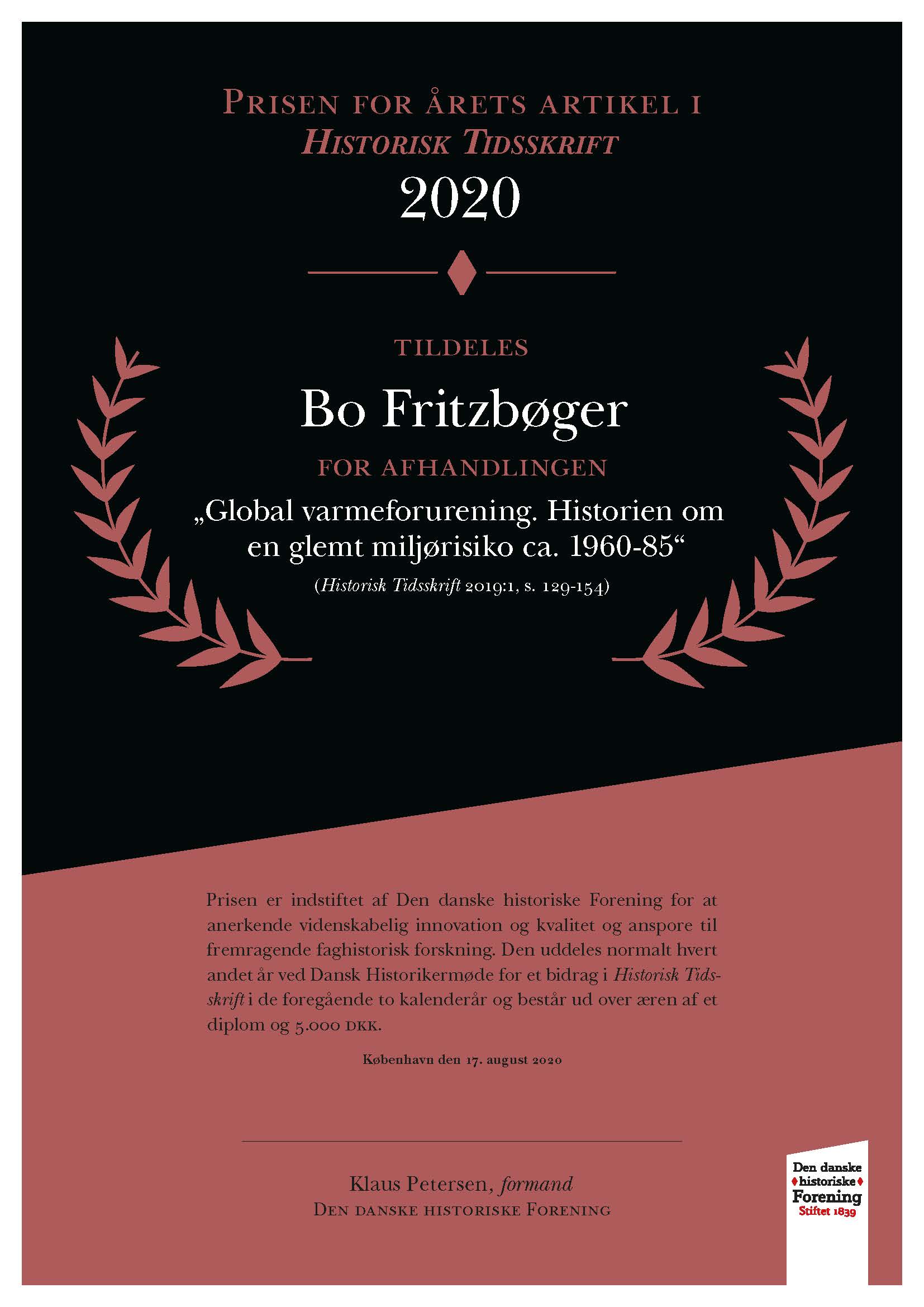 rets artikel i HT 2020 Bo Fritzbger